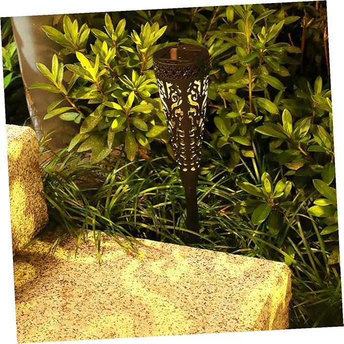4pcs Solar Path Lights Outdoor LED Pathway Lights Solar Powered Waterproof Garden Lawn Patio Yard Decorative Warm White