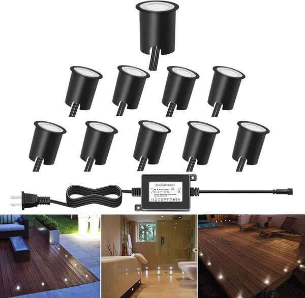 LED Recessed Deck Light Kits with Protecting Shell,LED Outdoor Landscape Lighting IP67 Waterproof,DC 12V Low | Lumora