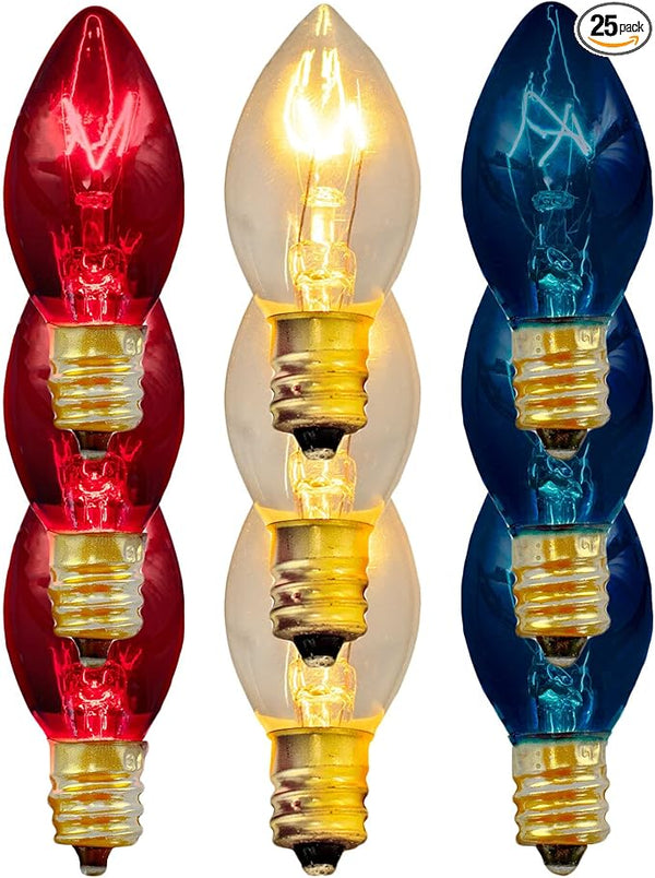 EST. LEE DISPLAY L D 1902 C7 4th of July Light Bulbs, Transparent Multi-Colored - Outdoor Lighting Accessory | Lumora