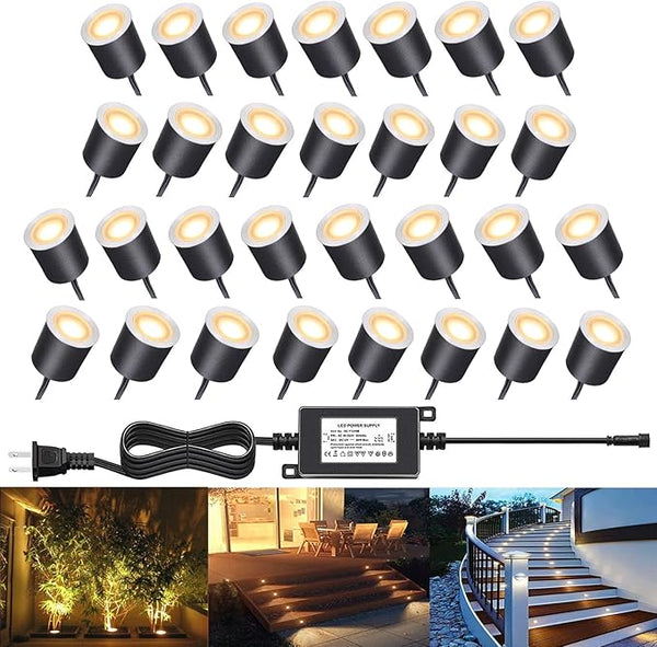 LED Recessed Deck Light Kits with Protecting Shell,LED Outdoor Landscape Lighting IP67 Waterproof,DC 12V Low | Lumora