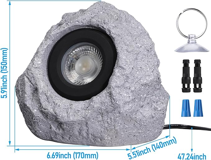 LEONLITE 5CCT LED Rock Lights Outdoor, 5W Low Voltage Landscape Spotlight for Garden, Yard, Decorative Stone Light | Lumora