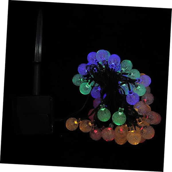 VILLCASE 1 Set LED Solar String Lights Bubble Beads Patio Decor Saving Outdoor Fairy Lights for Garden Courtyard | Lumora