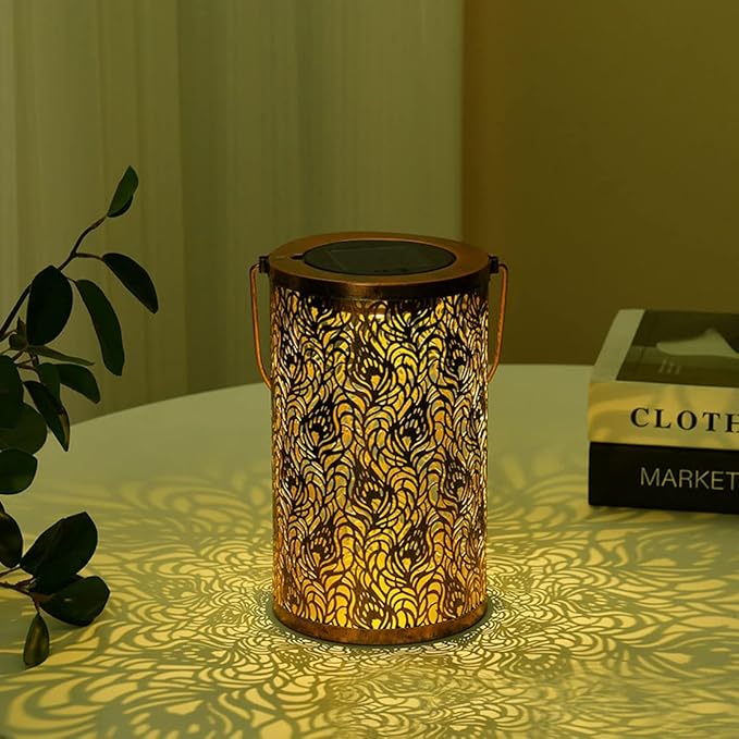 Solar Outdoor Light Garden Villa Decoration Creative Hollow Led Star Kettle Light Garden Waterproof Lawn Light Size 12*12*20Cm/4.7*4.7*8Inch