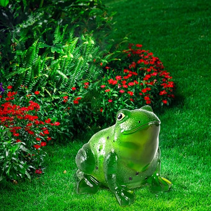 TIJNN Solar Frog Lights Deck Decorative Lighting Statue Lawn Patio Backyard Outdoor Garden Decoration Housewarming | Lumora