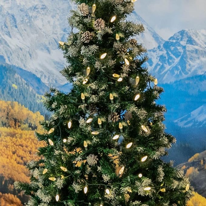 Novelty Lights 24FT 70 LED C6 Christmas String Lights, Outdoor Tree Commercial Grade LED Lights, Permanent | Lumora