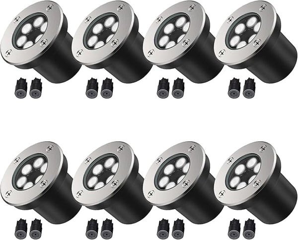 JESLED Low Voltage Landscape Lights, 6W LED Well Lights IP67 Waterproof, 6000K Bright - Outdoor Lighting Accessory | Lumora