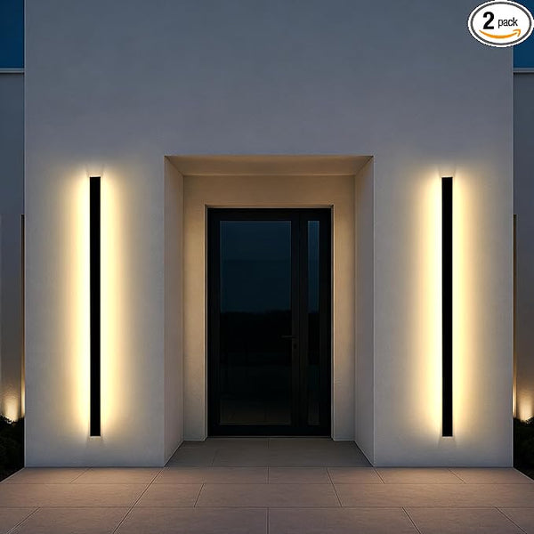 Modern Outdoor Wall Lights 92.5 Inch, 3000K Linear Exterior Wall Light Wall Mount, IP65 Waterproof Long Wall Sconce | Lumora