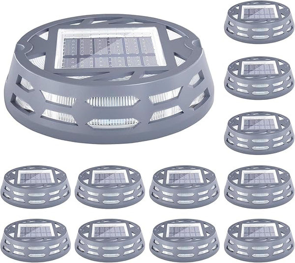 Solar Deck Lights Outdoor Driveway Marker Dock LED Light,3 Lighting Modes,Warm/Bright White and Blue IP67 | Lumora