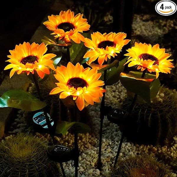 ZPSHYD Solar Sunflower Lights, IP65 Waterproof Outdoor Garden Auto ON/Off Solar Decorative Lights for Backyard | Lumora