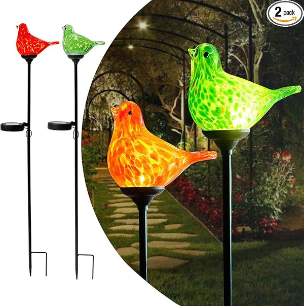 2 Pack Solar Powered Garden Stake Lights Outdoor, Cute Animal Outdoor Figurine Lights Ornament Statue Decor for | Lumora