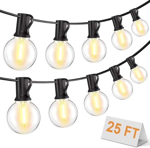 Bomcosy CA 25FT G40 LED Globe String Lights Black | Lumora