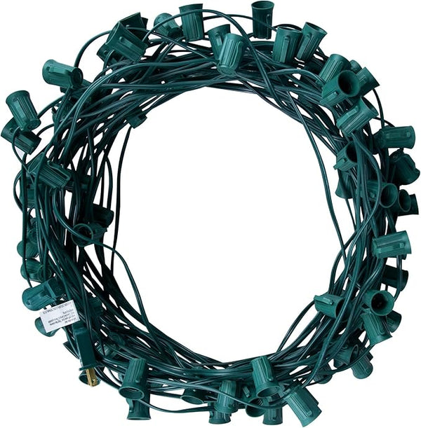 Brightown C9 Light Strand, 100 FT Outdoor String Lights Christmas Stringer with 100 Sockets for Christmas Decor | Lumora