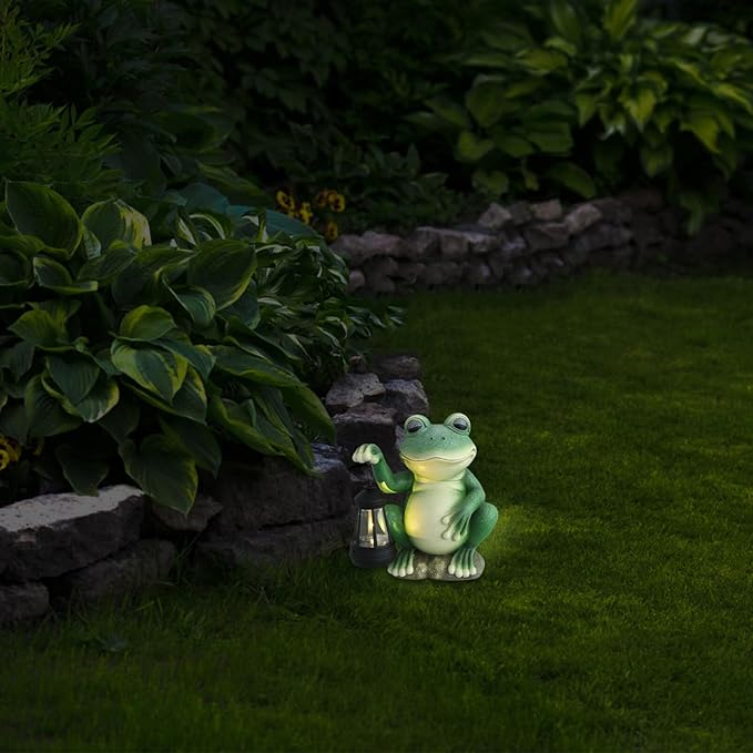 VANZACK Frog Solar Lantern Outdoor Light for Garden Landscape Charming Decoration for Patio and Flower Bed Weatherproof Solar Path Lighting