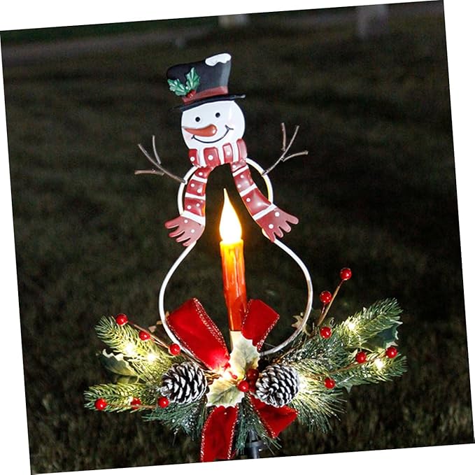 Christmas Snowman Solar Garden Path Light Led Outdoor Decoration for Lawn and Landscape Charming Holiday Solar Lamp for Christmas Decor