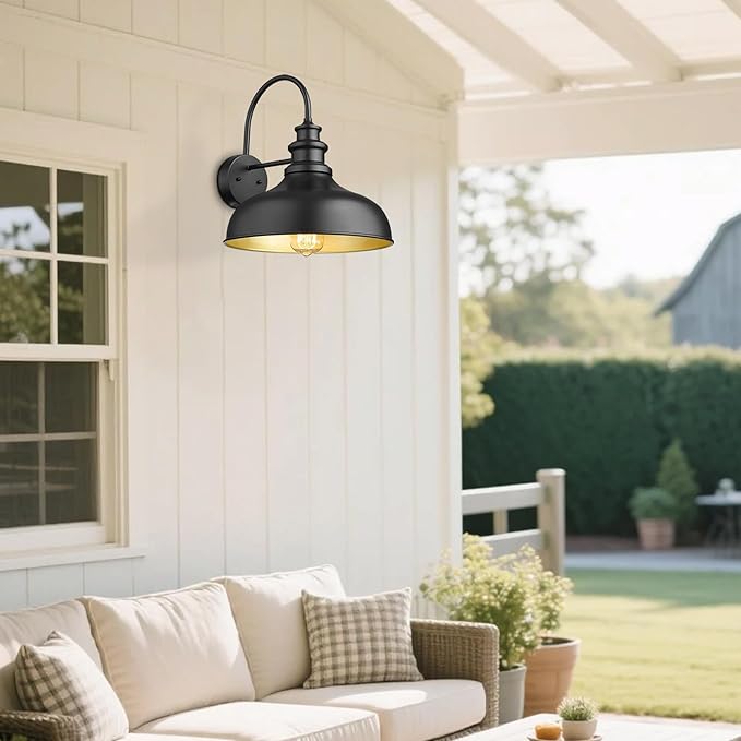 Bestshared Outdoor Barn Lights,4 Pack Outdoor Wall Sconce,Weather Resistant Farmhouse Porch Wall Mount Light | Lumora