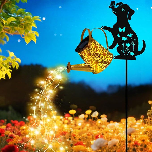 Solar Watering Can Lights, Dog Hanging Lantern Solar Lights Outdoor, Dog Lover Gifts for Mom Women Birthday | Lumora