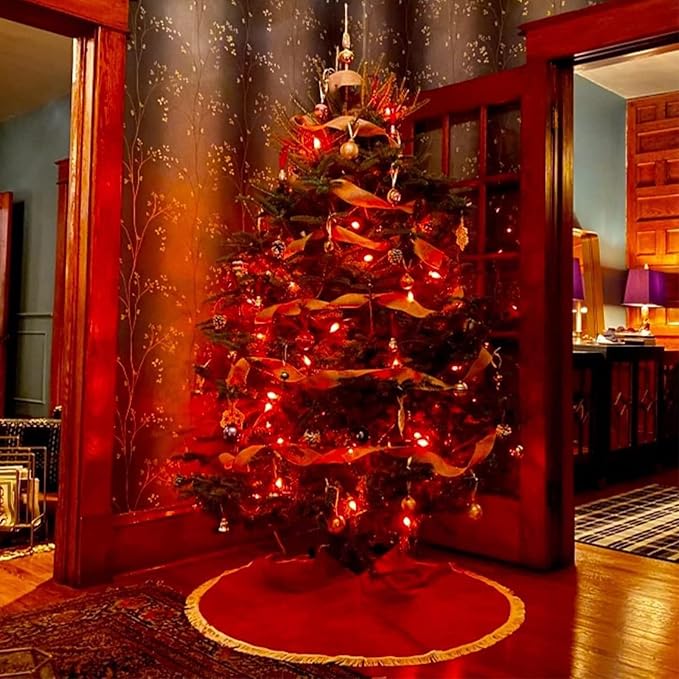SUNSGNE 10Ft Flickering Flame String Lights, C18 Christmas String Lights with 10 Orange Flicker Flame Lights for Home Halloween Christmas Outdoor Decorations, 1 Watt, 120 Volt- Black Wire
