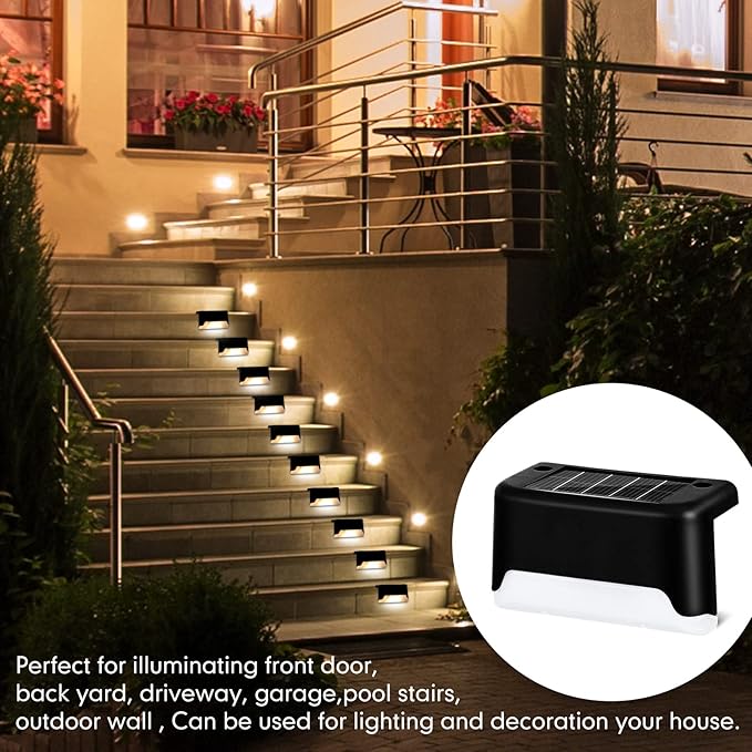 Tuanse 36 Pack Solar Deck Lights Outdoor Step Waterproof LED Stairs Lights Outside Fence Step for Pool Garden Wall | Lumora