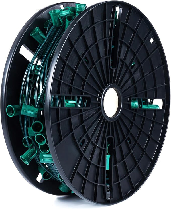 Brightown Commercial 250 FT C9 Christmas Light Sockets Set Spool, C9 Christmas - Outdoor Security Flood Light | Lumora