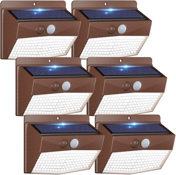Peasur 6 Packs Solar Outdoor Lights Motion Sensor Solar Security Lights Waterproof with 3 Lighting Modes Solar | Lumora