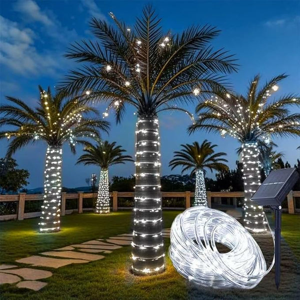 Honche Solar Rope Light 33FT 100LED IP65 Waterproof Outdoor LED Copper Fairy String Tube Lights for Party Gazebo | Lumora