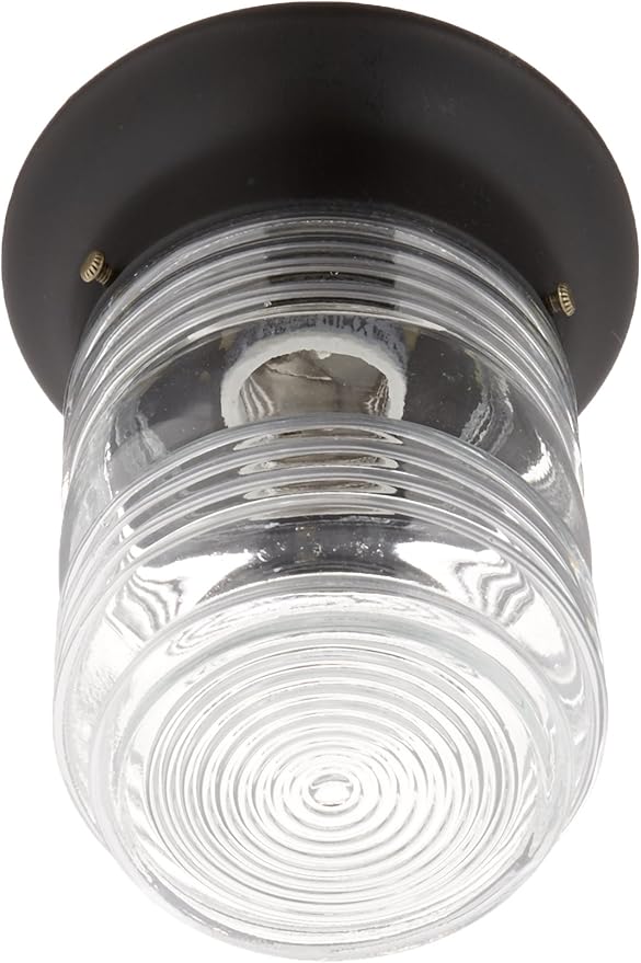 Boston Harbor HV-66919-BK3L Porch Light Jelly Jar, Black - Outdoor Wall Light | Lumora
