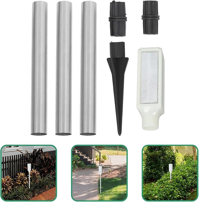 Happyyami Solar Yard Stake Light Outdoor Solar Pathway Lights White LED for Lawn Patio Driveway Landscape Lighting