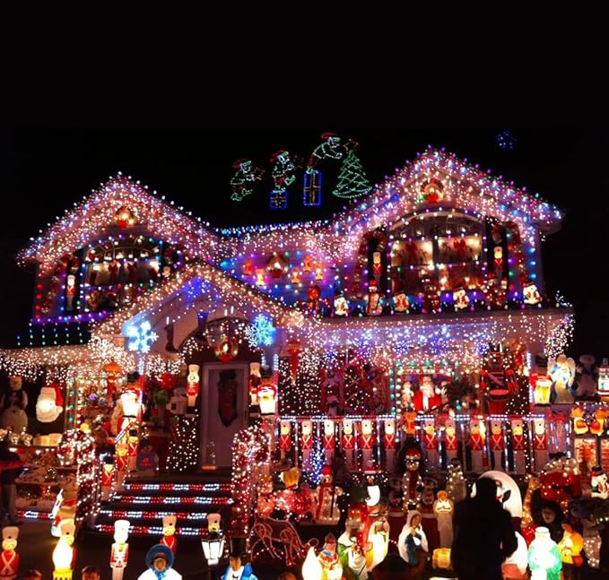 C7 Vintage Christmas String Lights Multicolor, 25FT Outdoor Incandescent Lights with 27 Ceramic Bulbs (2 Spare) | Lumora
