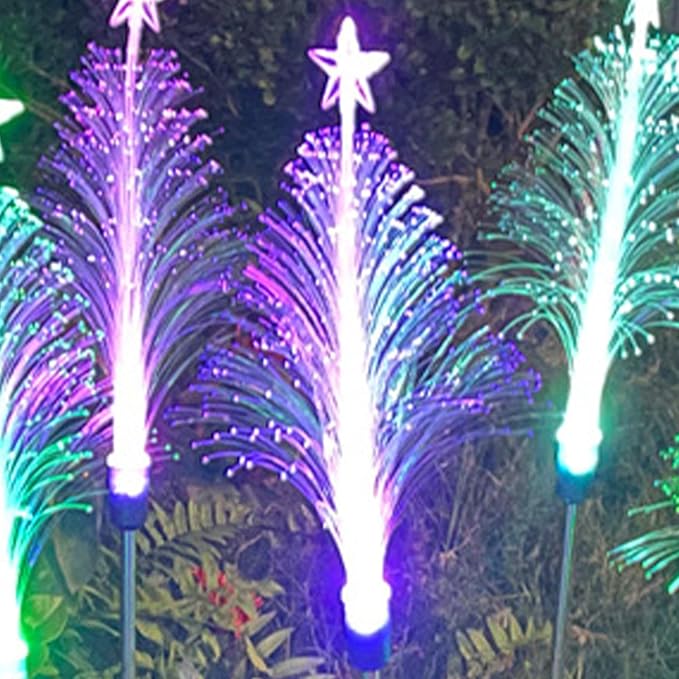 Solar Garden Lights - Waterproof Color Changing | LED Lights with Garden Stake | For Paths Parties Balconies Terraces Halloween Patios Porches Driveway Lawn Party