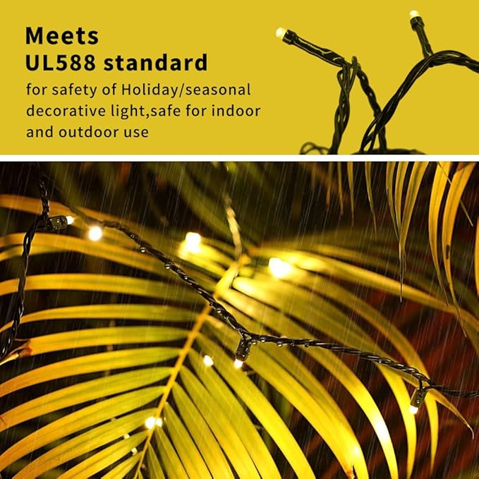 XTF2015 105ft 300 LED Christmas String Lights, End to End Plug 8 Modes Christmas Lights UL Certified Outdoor Indoor | Lumora