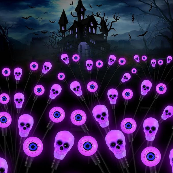Solar Lights Outdoor,Halloween Decorations Outdoor, Scary Eyeball Lights,4PACKS 32LED,IP65 Waterproof,Halloween | Lumora