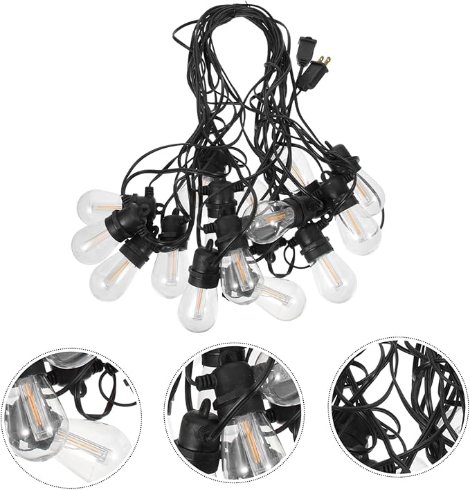 15m Outdoor Led String Lights Decorative Party Lamp Led Bulbs for Garden Patio Camping and Festivals Wear-Resistant | Lumora
