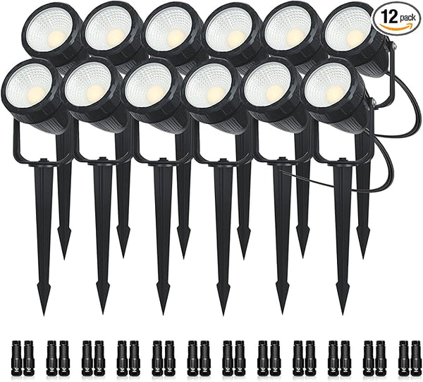 Low Voltage Safety Landscape Lights Outdoor: 7W 840LM LED Landscape Lighting with Connectors & Transformer for Tree | Lumora