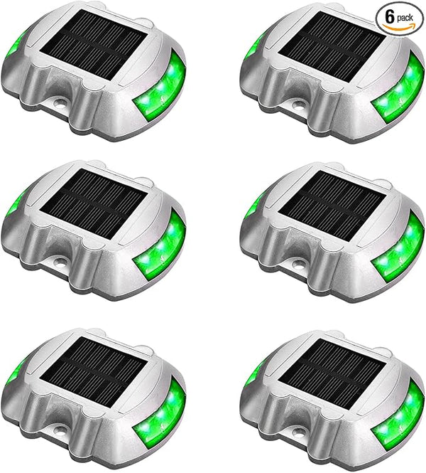 JIGUOOR Solar Deck Lights LED Driveway Lights Solar Powered Dock Light Outdoor IP68 Waterproof Road Markers for | Lumora