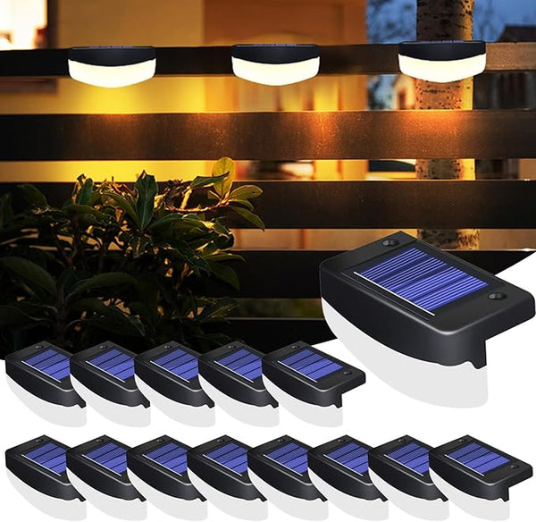 LED Solar Step Lights, 14 Pack Solar Deck Lights Outdoor IP65 Waterproof Pool Side Lighting Decor for Stairs Fence | Lumora