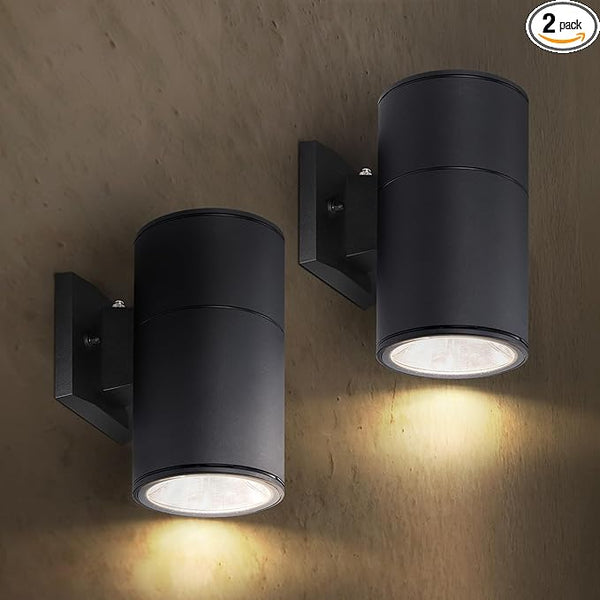 ASD 1 Light Dusk to Dawn Outdoor Wall Light Fixture | 60W E26 Bulb Socket 120V ETL Cylinder Up Down Lights | | Lumora