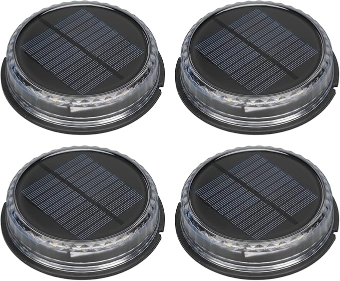 Hyuduo Solar Ground Lights Outdoor, IP65 Waterproof Pathway LED Lights with Warm White Light, Auto On/Off Sensor, 4 | Lumora