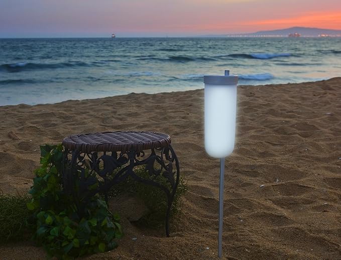 Mooni Solar Garden Lighting - Solar Probe Path Light - Set of Two (2) Lights - one Ground Lamp & one Hanging Lamp