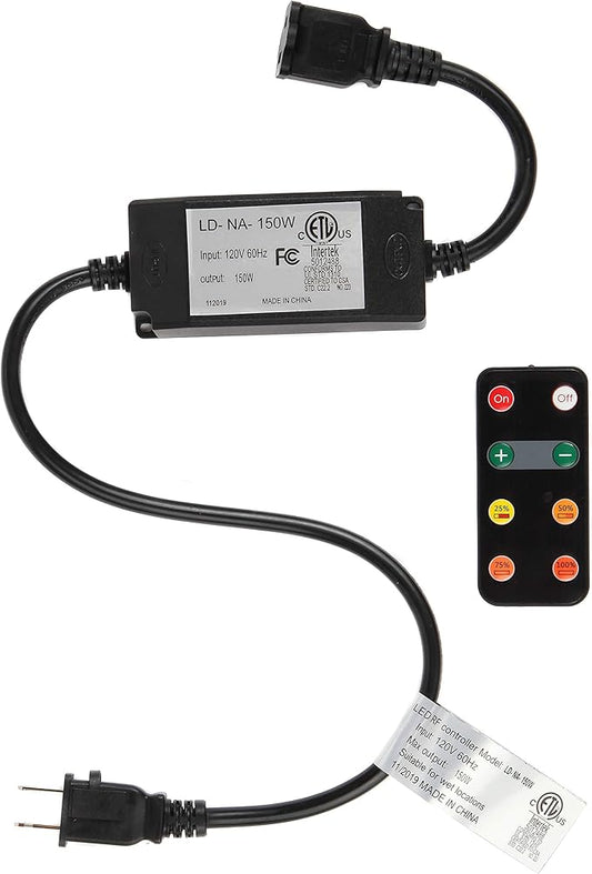 Brightech Ambience Pro LED String Lights Plus Outdoor Smart Dimmer Plug with Remote Control - 48 Ft Commercial Grade Patio Lights Outdoor Waterproof