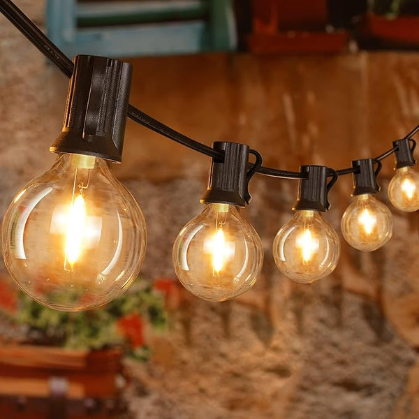 Ollny 50FT Outdoor String Lights, Waterproof Connectable Shatterproof Outside Light with 25 Edison + 2 Spare LED | Lumora