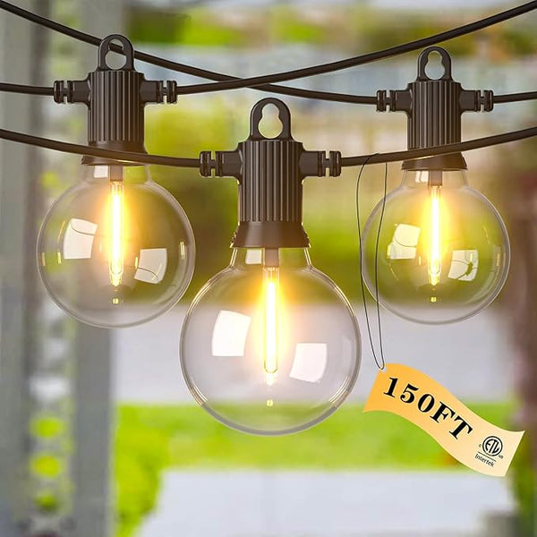 Kawaya String Lights for Outside,150FT LED Outdoor String Lights Waterproof Patio Lights with 72+3 Shatterproof | Lumora