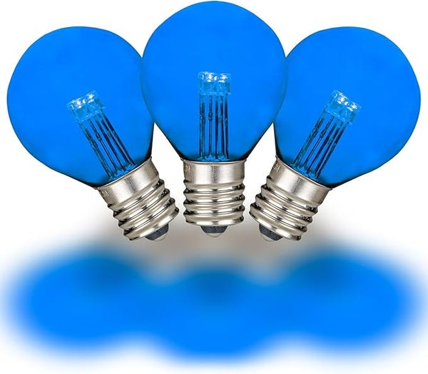 Novelty Lights 25 Pack G30 Glass LED Globe Bulbs, String Light Replacement Bulbs, E12 Candelabra Base, Energy | Lumora