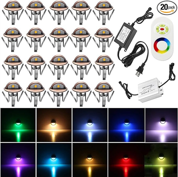 LED Stair Light Low Voltage Waterproof IP65 Outdoor F1.38 Wood 02W~0.4W Multicolored RGB Recessed LED Deck Lighting | Lumora