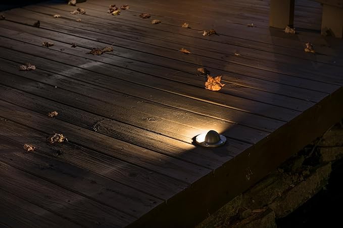 VOLT 12V 3-in-1 Waterproof IP68 Outdoor in-Grade Light with Brass Beacon Top (Bronze) for Path, Garden, Deck, Yard | Lumora