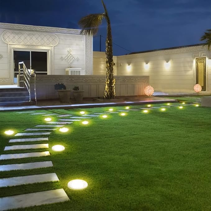 NFESOLAR 16 Pack Solar Outdoor Lights, 16 LEDs Bright Solar Ground Lights Pathway Lights Waterproof for Pathway | Lumora