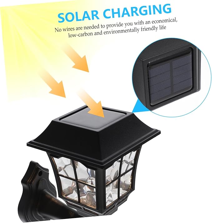 Happyyami 2pcs Solar Motion Lights Outdoor Solar Led Garden Lights for Path Garden Wedding Patio