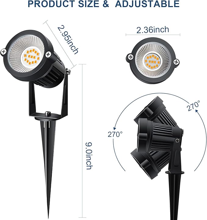 Landscape Lighting, Outdoor LED Low Voltage Landscape Lights 7W 900LM Waterproof 12V Garden Lights Flag Landscape | Lumora