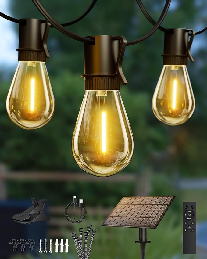 Torkase 100FT LED Outdoor String Lights with 25+2 S14 Shatterproof Bulbs, Commercial Grade Waterproof Patio Lights | Lumora