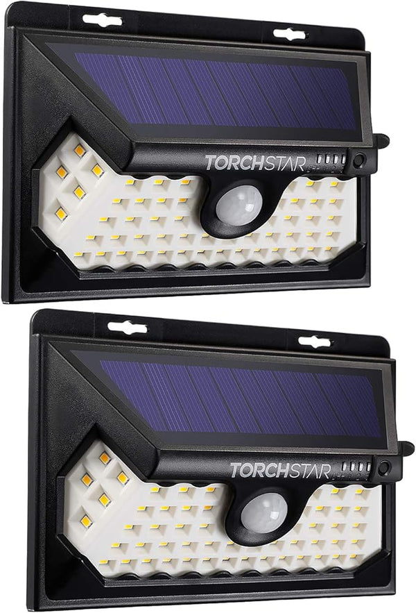 TORCHSTAR 58 LED Solar Powered Security Light, 4 Modes Cordless Motion Sensor Dusk to Dawn - Outdoor Wall Light | Lumora
