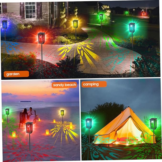 balacoo LED Solar Garden Light Outdoor Ground Lamp Easy Install Solar Lawn Light for Patio Pathway Landscape Decor for Parks and Villas